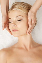 Image showing beautiful woman in massage salon