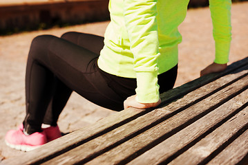 Image showing woman doing sports outdoors