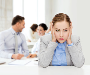 Image showing stressed businesswoman