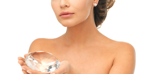 Image showing woman showing big diamond