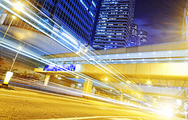 Image showing hong kong modern city High speed traffic