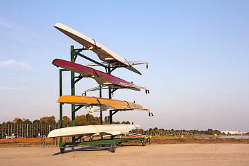 Image showing Rowing boats
