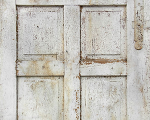 Image showing old wooden door detail