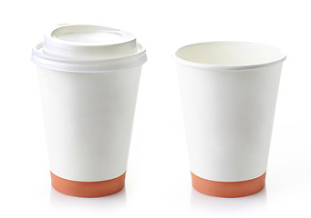 Image showing two paper take away coffee cups