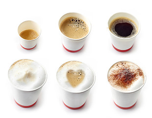 Image showing Various kinds of coffees 