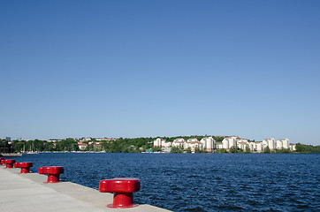 Image showing Suburban area in the green city of Stockholm - capital of Sweden