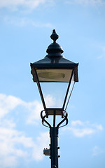 Image showing Vintage street light against a blue sky