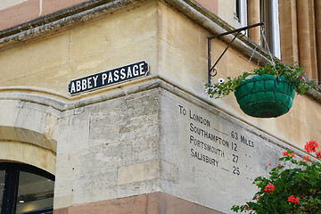 Image showing Architectural detail at Abbey Passage in Winchester