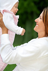 Image showing happy mother with baby