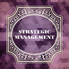 Image showing Strategic Management Concept. Vintage design.