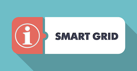 Image showing Smart Grid on Turquoise in Flat Design.