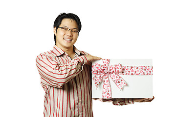 Image showing Giving gift