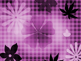 Image showing Flowers & Leafs - background