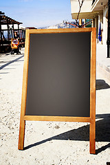 Image showing Restaurant menu chalkboard 