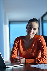 Image showing relaxed young woman at home