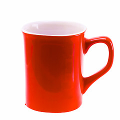Image showing Red Coffee Cup Mug Isolated On White Background