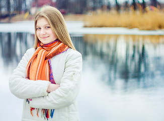 Image showing The Girl In A Orange Scarf