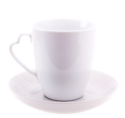 Image showing White Color Cup On Plate