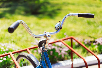 Image showing Vintage bicycle detail close up