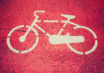 Image showing Retro look Bike sign