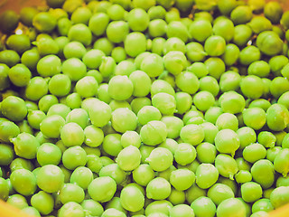 Image showing Retro look Green peas