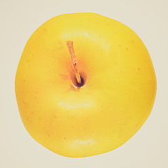 Image showing Retro look Yellow Apple