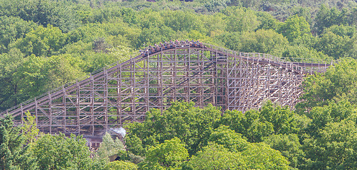 Image showing View on a rollercoaster