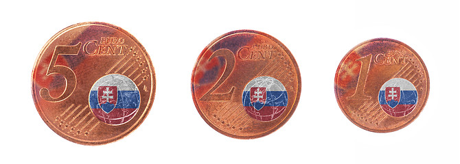 Image showing European union concept - 1, 2 and 5 eurocent