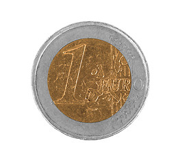 Image showing Euro coin, 1 euro, fake coin