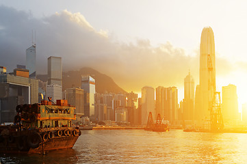 Image showing hong kong sunset 