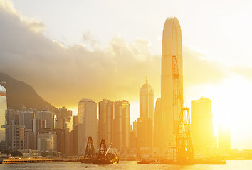 Image showing hong kong sunset 