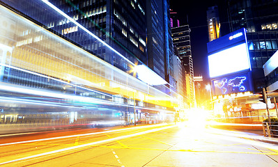 Image showing hong kong modern city High speed traffic