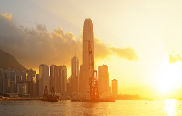 Image showing hong kong sunset 