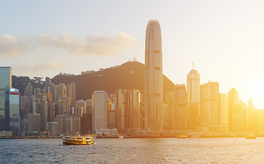 Image showing hong kong sunset 