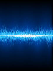 Image showing Sound waves oscillating on black. EPS 8