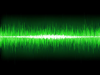 Image showing Sound waves oscillating glow light. EPS 8