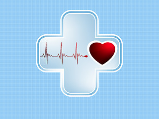 Image showing ECG Electrocardiogram. EPS 8