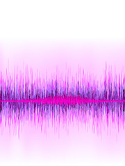 Image showing Pink sound wave on white background.  + EPS8