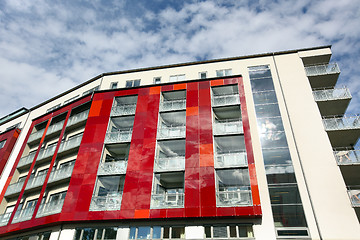 Image showing modern apartments with a blue sky