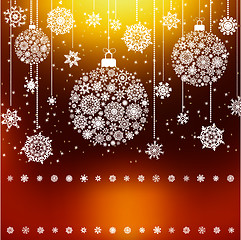 Image showing Stylized Christmas Balls, Background. EPS 8