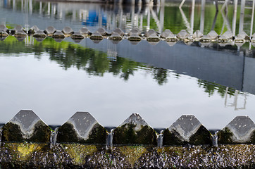 Image showing Drinkable water flow after treatment sedimentation 