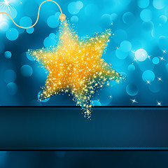 Image showing Stars on blue Background card. EPS 8