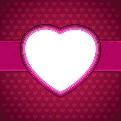 Image showing Heart Valentines day card vector background. EPS 8