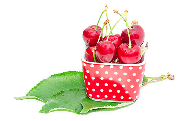 Image showing Natural organic summer nutrition big ripe cherry berry