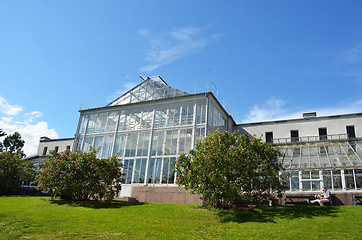 Image showing Greenhouses at the University Botanical Garden in 