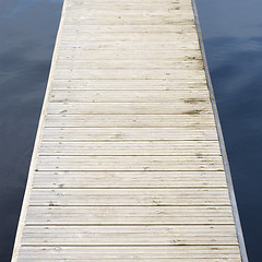 Image showing yacht wooden dock