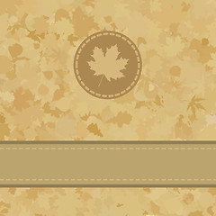 Image showing Abstract vector background with brown leafs. EPS 8