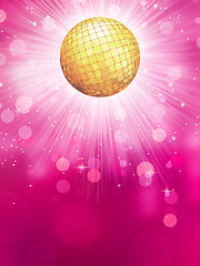 Image showing Abstract golden with disco ball. EPS 10