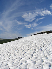 Image showing Snowfield in the mountains