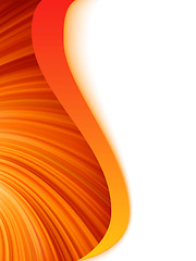 Image showing Orange red and white abstract wave burst. EPS 8